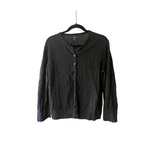 Gap Button Up Black Cardigan XXL Normcore Soft‎ Dainty 90s Layering Cozy Work